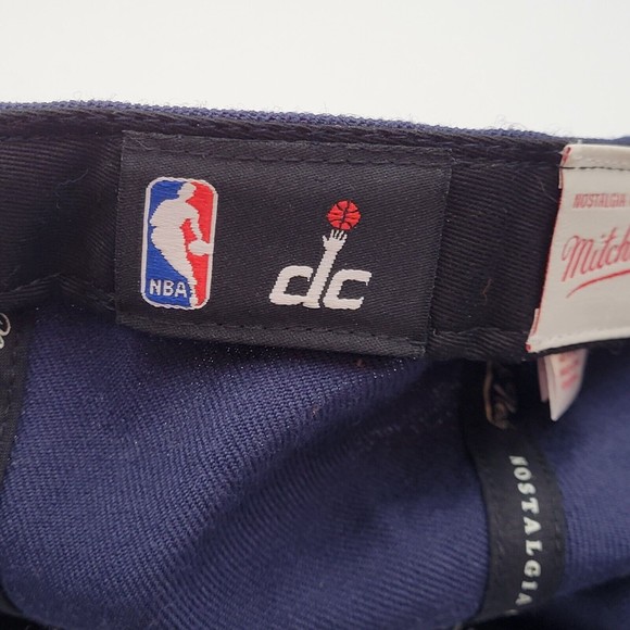 Washington Wizards Mitchell & Ness Blue Red Fitted Hat Cap 7 3/4 NBA 100% Wool - Picture 10 of 14